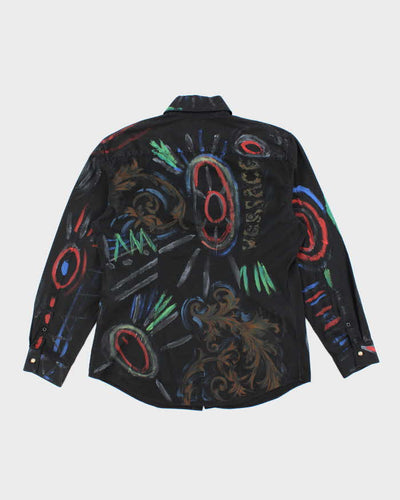 Vintage 2000's Versace Printed Patterned Long Sleeve Shirt - L