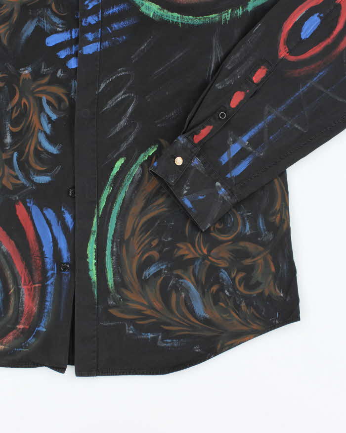 Vintage 2000's Versace Printed Patterned Long Sleeve Shirt - L