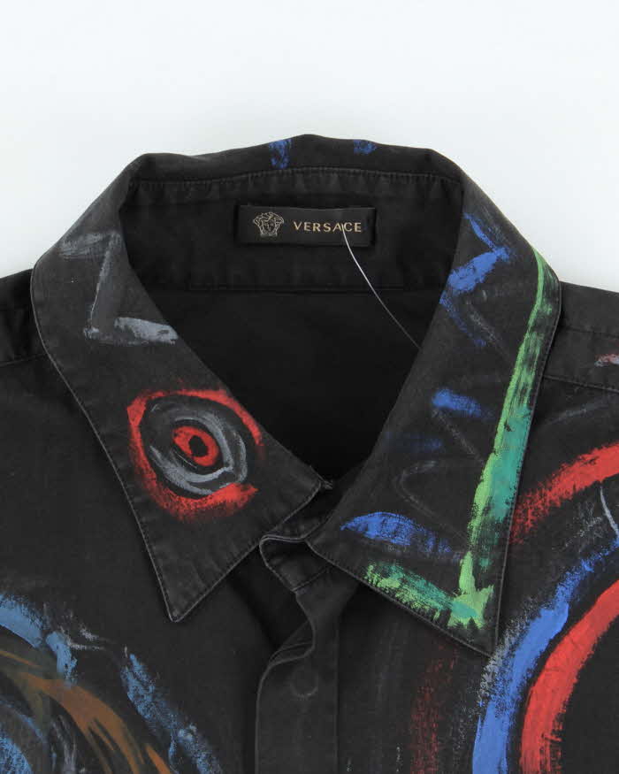 Vintage 2000's Versace Printed Patterned Long Sleeve Shirt - L