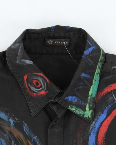 Vintage 2000's Versace Printed Patterned Long Sleeve Shirt - L