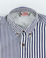 Vintage 90's Disney Embroidered Striped Long Sleeve Shirt - S