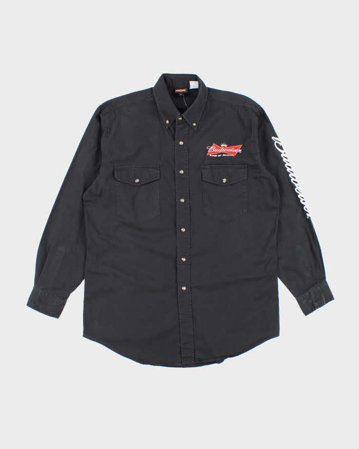 Vintage 2000's Budweiser Embroidered Long Sleeve Shirt - L