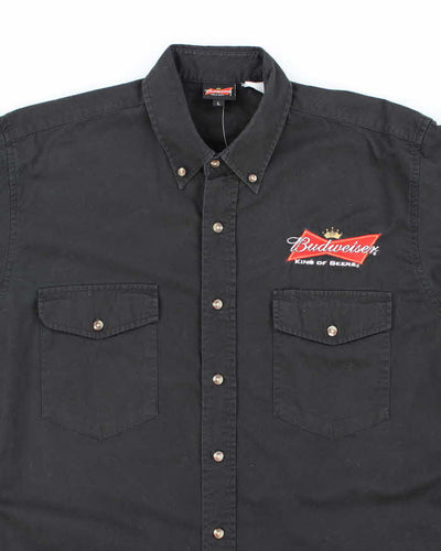 Vintage 2000's Budweiser Embroidered Long Sleeve Shirt - L