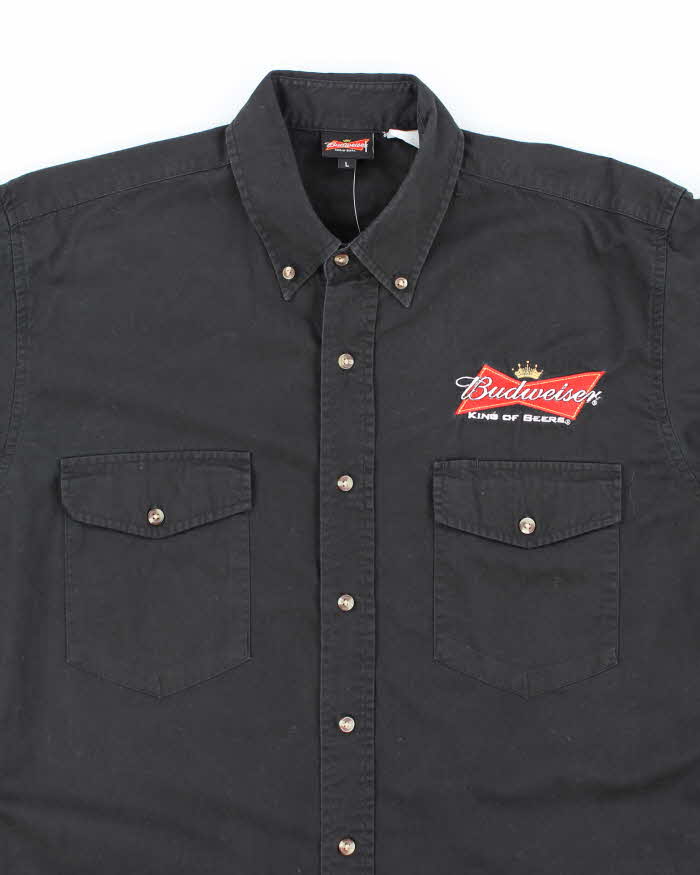 Vintage 2000's Budweiser Embroidered Long Sleeve Shirt - L