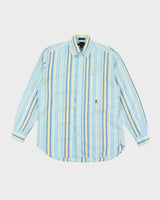 Vintage 2000's Tommy Hilfiger Small Embroidered Striped Shirt - S