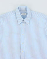 Vintage 90's Yves Saint Laurent Striped Long Sleeve Shirt - L