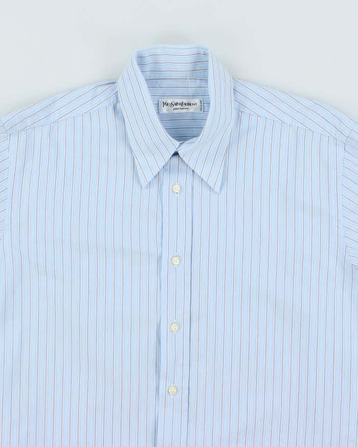 Vintage 90's Yves Saint Laurent Striped Long Sleeve Shirt - L