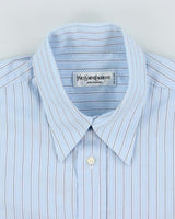 Vintage 90's Yves Saint Laurent Striped Long Sleeve Shirt - L