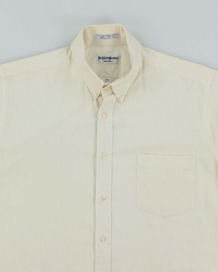 Vintage 90's Yves Saint Laurent Striped Long Sleeve Shirt - M