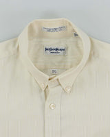 Vintage 90's Yves Saint Laurent Striped Long Sleeve Shirt - M