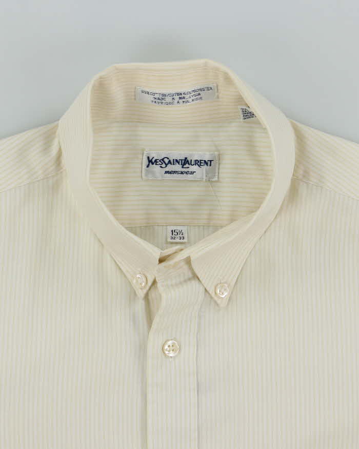 Vintage 90's Yves Saint Laurent Striped Long Sleeve Shirt - M