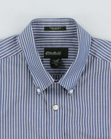 Vintage 2000's Eddie Bauer Oversized Striped Long Sleeve Shirt - L