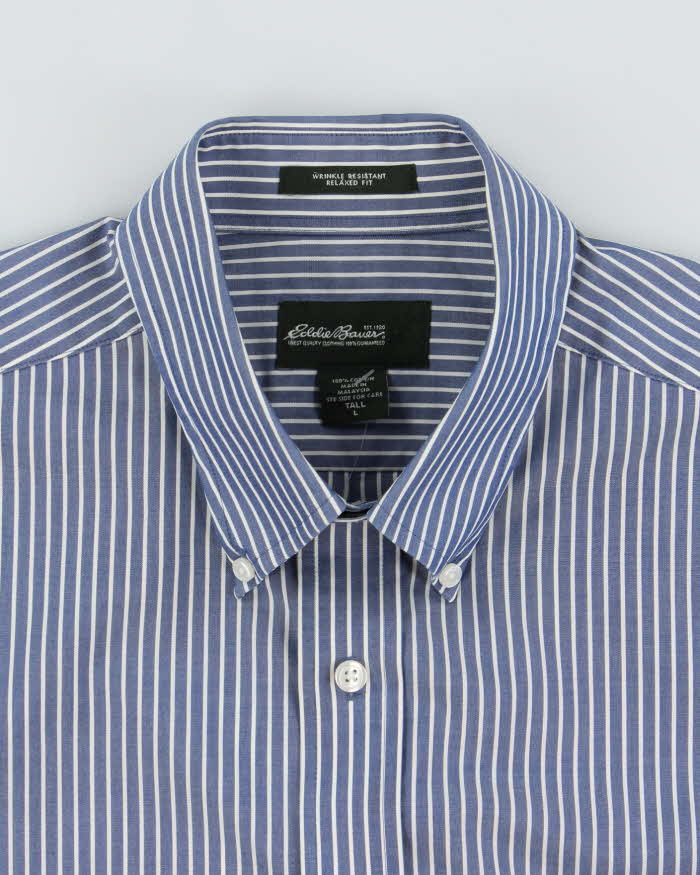 Vintage 2000's Eddie Bauer Oversized Striped Long Sleeve Shirt - L