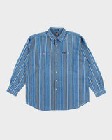 Vintage Dickies Loose Fit Oversized Striped Shirt - XL