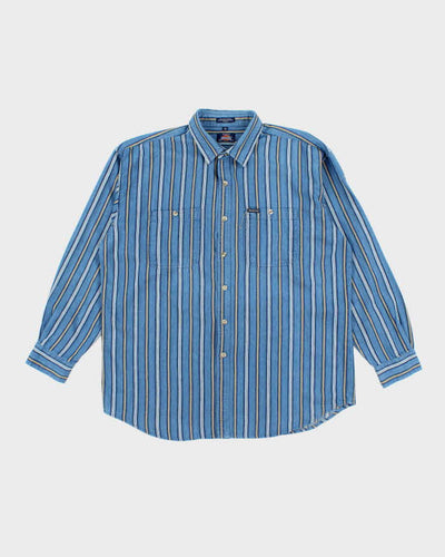 Vintage Dickies Loose Fit Oversized Striped Shirt - XL