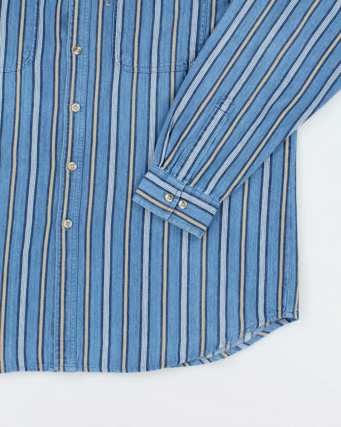 Vintage Dickies Loose Fit Oversized Striped Shirt - XL