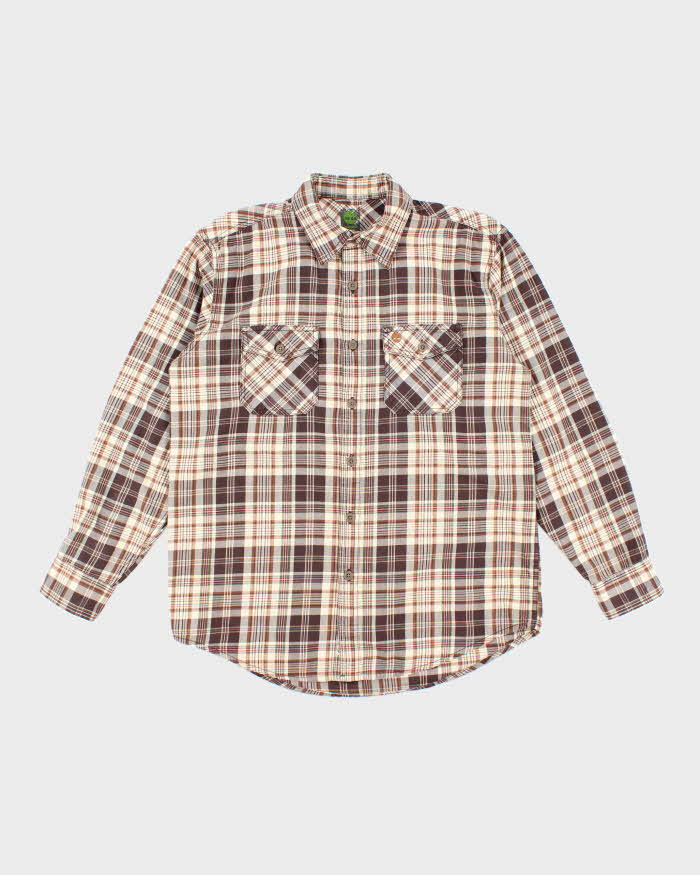 Vintage 00s Timberland Check Long Sleeve Shirt - M