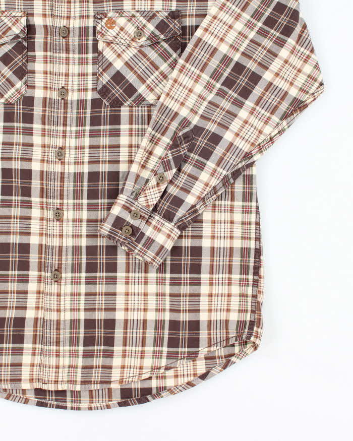 Vintage 00s Timberland Check Long Sleeve Shirt - M