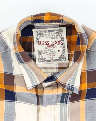 Vintage 00s Guess Check Long Sleeve Shirt - M