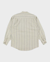 Vintage Pierre Cardin Linen Blend Grandad Collar Shirt - M