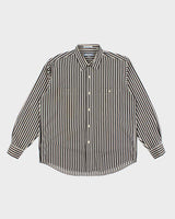 Vintage Yves Saint Laurent Stripe Long Sleeve Shirt - L