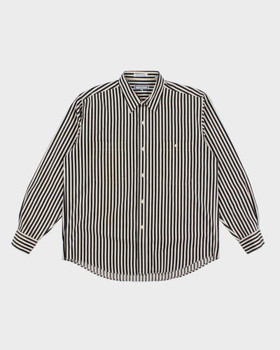 Vintage Yves Saint Laurent Stripe Long Sleeve Shirt - L