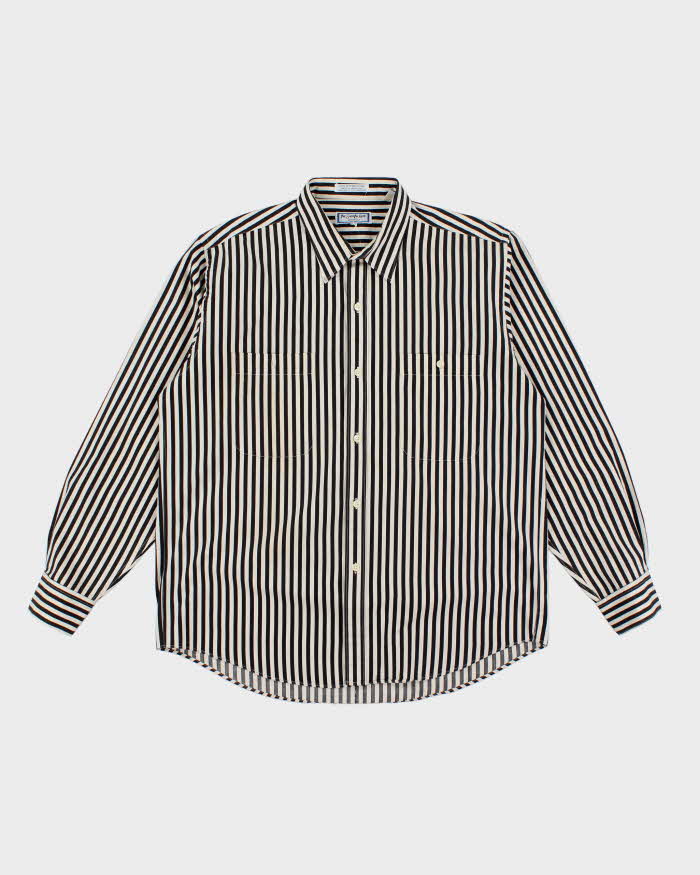 Vintage Yves Saint Laurent Stripe Long Sleeve Shirt - L