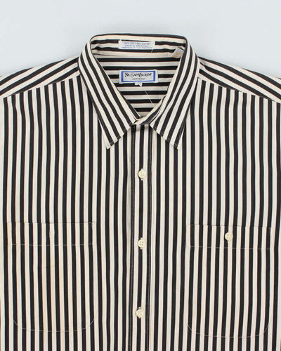 Vintage Yves Saint Laurent Stripe Long Sleeve Shirt - L