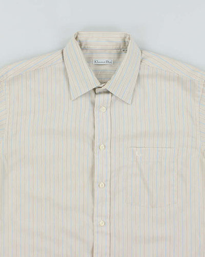 Vintage 90's Christian Dior Striped Long Sleeve Shirt - L