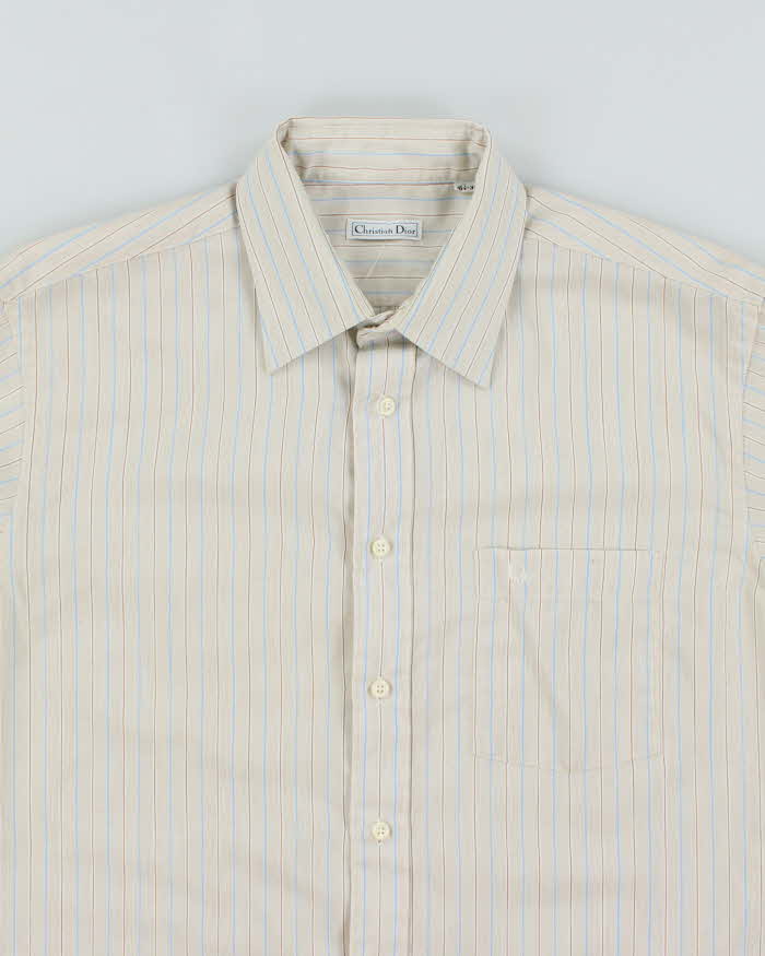 Vintage 90's Christian Dior Striped Long Sleeve Shirt - L