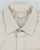 Vintage 90's Christian Dior Striped Long Sleeve Shirt - L