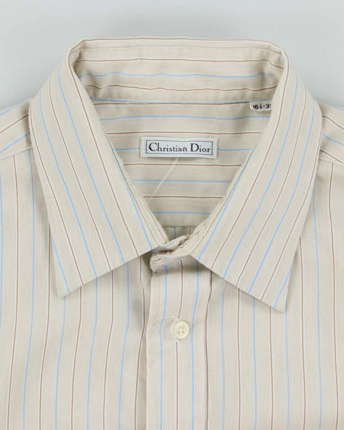 Vintage 90's Christian Dior Striped Long Sleeve Shirt - L