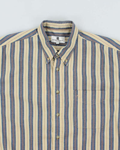 Vintage Pierre Balmain Striped Short Sleeve Shirt - L