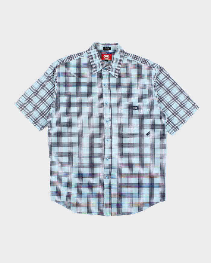 Vintage 00s Ecko Check Short Sleeve Shirt - M