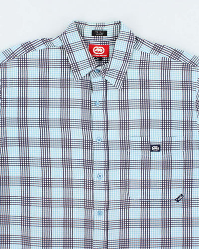Vintage 00s Ecko Check Short Sleeve Shirt - M