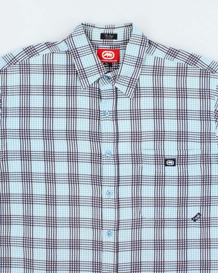 Vintage 00s Ecko Check Short Sleeve Shirt - M