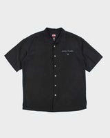 Vintage Harley Davidson Embroidered Silk Shirt - L
