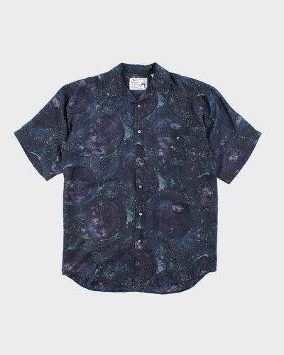 Vintage 90's Nino Foriew Silk Patterned Short Sleeve Shirt - M
