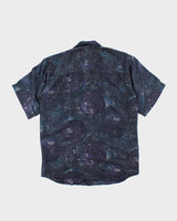 Vintage 90's Nino Foriew Silk Patterned Short Sleeve Shirt - M