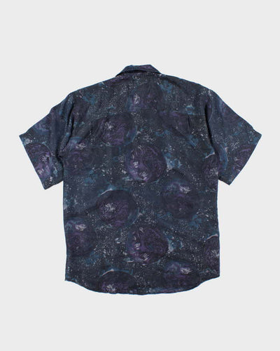 Vintage 90's Nino Foriew Silk Patterned Short Sleeve Shirt - M