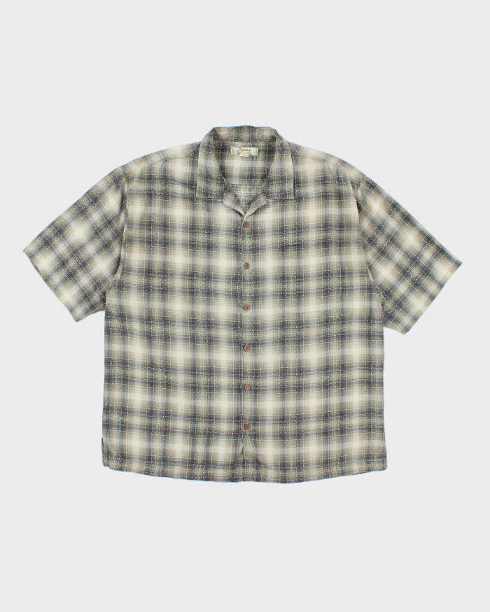 Vintage Tommy Bahama Silk Check Shirt - XL