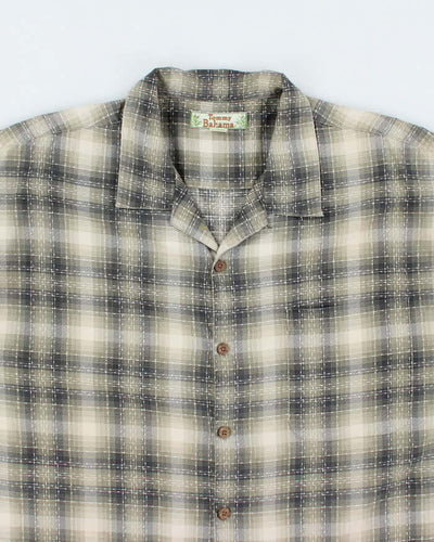 Vintage Tommy Bahama Silk Check Shirt - XL
