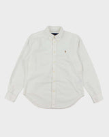 Vintage 2000's Ralph Lauren Heavyweight White Long Sleeve Shirt - M
