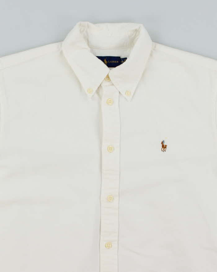 Vintage 2000's Ralph Lauren Heavyweight White Long Sleeve Shirt - M