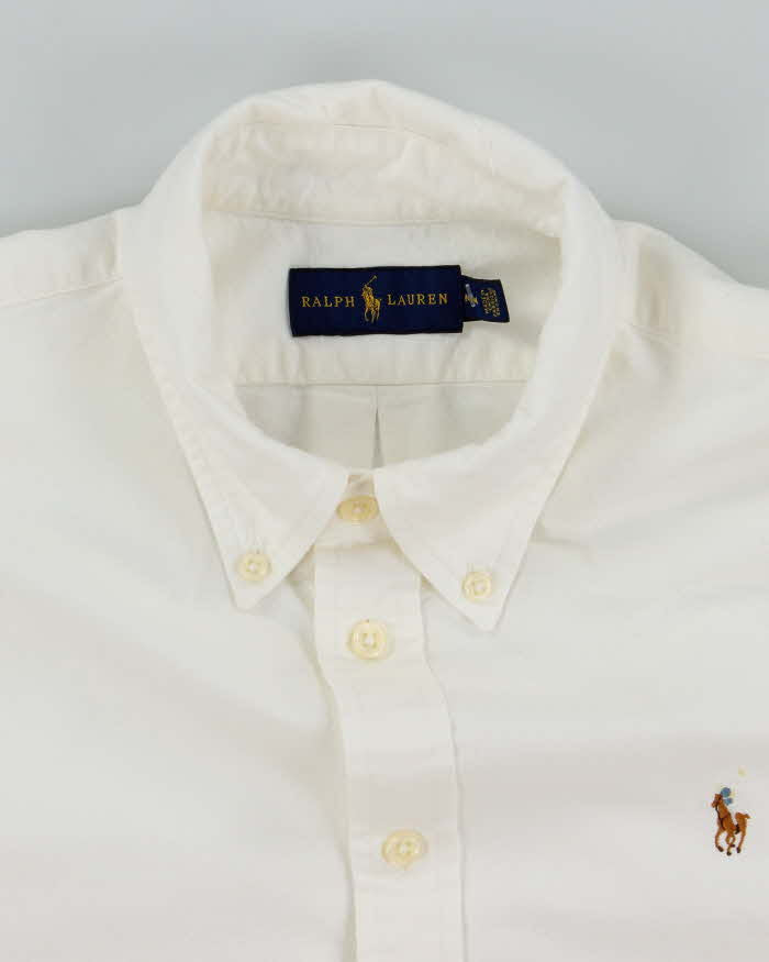 Vintage 2000's Ralph Lauren Heavyweight White Long Sleeve Shirt - M