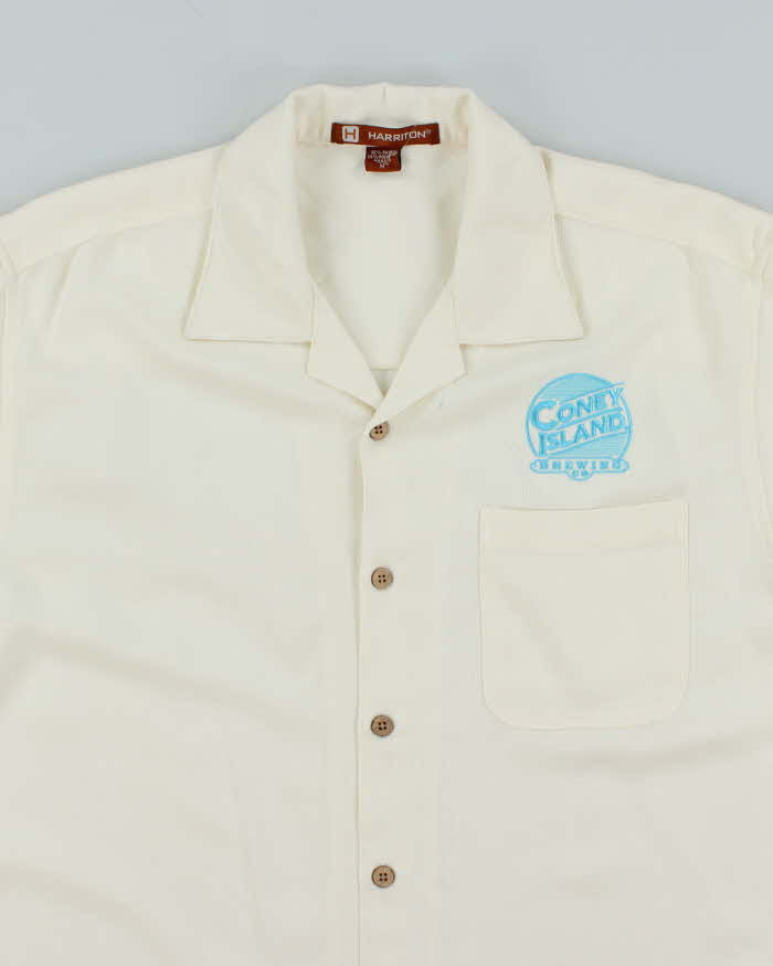 Vintage 2000's Coney Island Brewing Embroidered Hawaiian Shirt -  M
