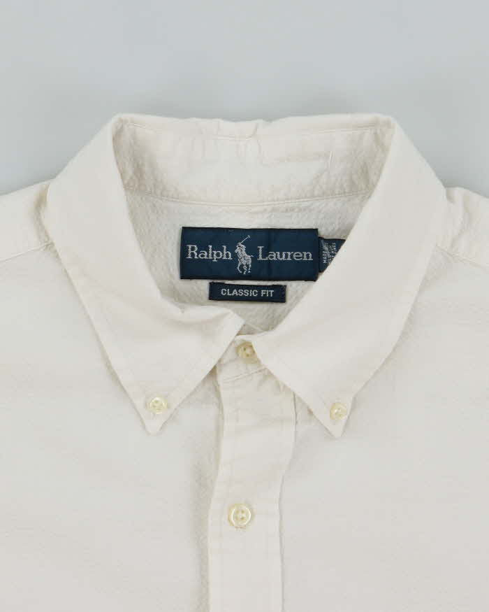 Vintage 2000's Ralph Lauren Small Horse Embroidered Short Sleeve Shirt - L