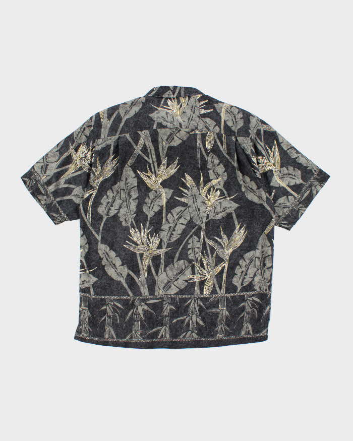 Vintage Tommy Bahama Floral Print Silk Hawaiian Shirt - M