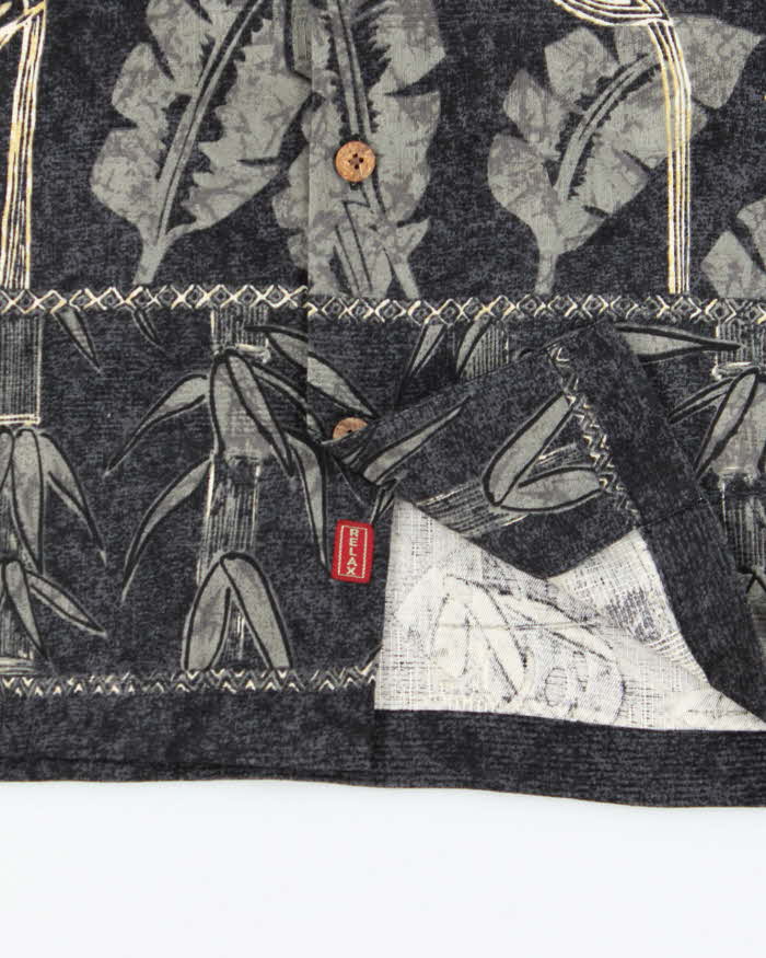 Vintage Tommy Bahama Floral Print Silk Hawaiian Shirt - M