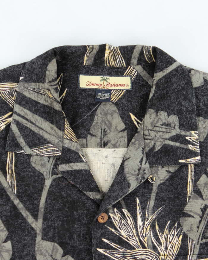 Vintage Tommy Bahama Floral Print Silk Hawaiian Shirt - M